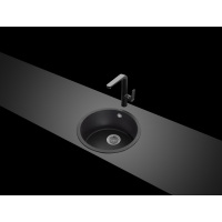 欧琳精品石英石水槽PL100+8006K石圆