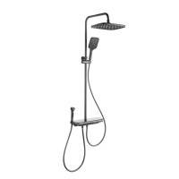 欧琳枪灰色钢琴键花洒2606H