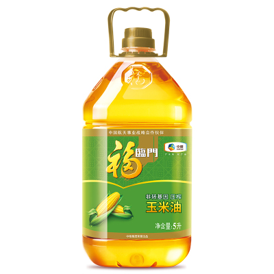 福临门 非转基因压榨玉米油5L*1桶 中粮出品