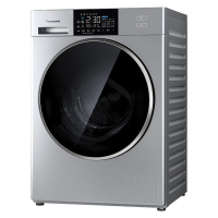 松下(Panasonic)洗衣机XQG100-E15SN 10公斤大容量 变频 光动银 双极除螨 银色