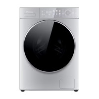 松下(Panasonic)滚筒洗衣机 XQG100-L198 急速银 光动银 水氧泡沫净 六维云感减震 智能投放