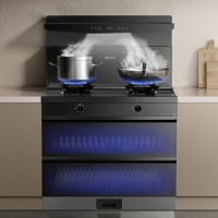 万和 JJZT-X2 集成灶 20m³/min瞬吸不跑烟5.0kW爆炒猛火 120L大容量保洁