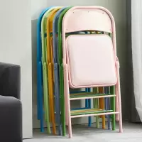 折叠椅子靠背家用便携简易凳子电脑办公室会议座椅宿舍餐椅培训椅