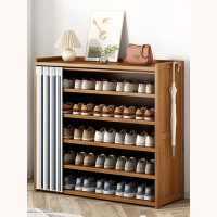 入门鞋架家用门口简易防尘鞋柜收纳神器省空间出租屋室内多层实木