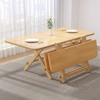 实木餐桌折叠桌家用小户型吃饭长方形可折叠方桌简易饭桌小桌子