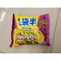 今麦郎一袋半老坛酸菜牛肉方便面158g