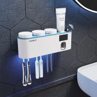 丹乐智能牙刷架紫外线消毒器壁挂式电动杀菌刷牙杯置物架 蓝色款