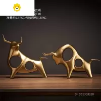 简约现代轻奢牛摆件酒柜电视柜办公室桌面家居客厅牛气冲天装饰品 JING PING