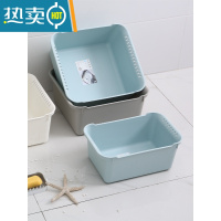 JING PING大号脸盆长方形塑料猫砂盆洗衣服洗菜盆加厚耐摔家用婴儿洗脸盆子