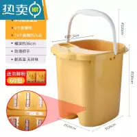 JING PING泡脚桶高深桶洗脚盆过膝小腿保温塑料按摩加高厚家用养生桶足浴桶