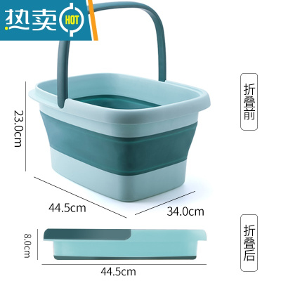 JING PING折叠泡脚桶塑料泡脚盆家用过小腿膝盖高深养生足浴熏蒸器