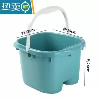 JING PING家用泡脚桶塑料泡脚盆过小腿按摩足浴盆洗脚桶加高款保温洗脚桶