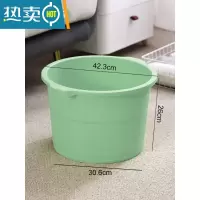 JING PING便携式塑料洗脚盆足浴桶按摩底家用足疗桶加高加厚居家泡脚桶耐摔