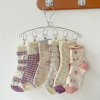 敬平袜子器!不锈钢多夹子晾衣架 晒袜子内衣裤宿舍收纳防风挂钩架