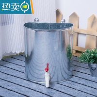 敬平壁挂式洗头桶家用老式理发店洗澡带水笼头花洒淋沐浴美廊馆白铁皮盆