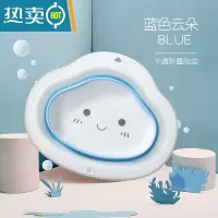 敬平2个装3婴儿童用品折叠洗脸盆洗屁股洗脚PP塑料卡通可爱宝宝小盆子
