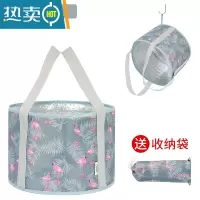 敬平泡脚袋保温款便携式可折叠过小腿加高深水盆简易足浴袋子旅行水桶