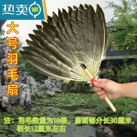XIANCAI羽毛扇子鹅毛扇宝宝儿童婴儿诸葛亮羽扇鸡毛夏季孔雀老人孔明编织 大号鹅毛扇
