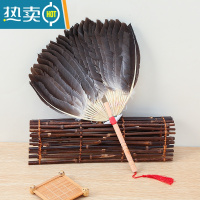 XIANCAI羽毛扇夏天便携鹅毛扇宝宝扇孔雀扇儿童家用老式毛扇子诸葛亮扇子 加长精品羽毛扇(买二送一)