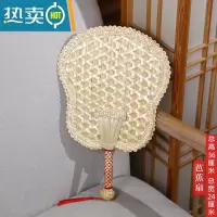 XIANCAI老式芭蕉扇大蒲扇子夏天便携麦秸草手工夏季儿童宝宝家用手摇扇风 麦秸边(芭蕉扇)大号