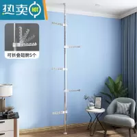 敬平衣架落地晾衣架室内顶天立地挂衣架阳台家用凉晒免打孔器伸缩杆 不锈钢-5支翅 1个晾衣杆