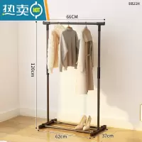 敬平挂衣架落地卧室移动简易晾衣服架子单杆式家用折叠室内衣帽架小型 爆66宽+黑[简易小号]晾衣杆