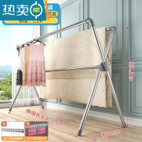 敬平晾衣架落地折叠卧室阳台家用室外不锈钢晾衣杆伸缩晒被子宿舍器 旗舰款 2.0米[伸缩可调]