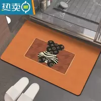 敬平软硅藻泥吸水垫卫生间门口地垫浴室门口防滑脚垫卫浴厕所速干地毯防滑垫