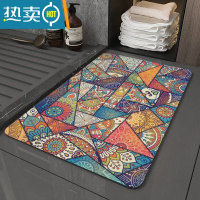 敬平美式软硅藻泥吸水地垫速干卫生间防滑脚垫厕所门口洗手间卫浴地毯防滑垫
