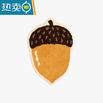 敬平 可爱松果家用卫生间浴室tufting吸水地垫防滑撸猫感毛绒门垫防滑垫