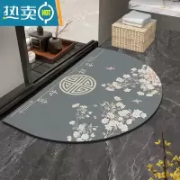 敬平硅藻泥吸水垫卫生间门口垫软地垫硅藻土防滑浴室脚垫卫浴厕所地毯防滑垫