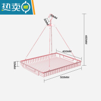敬平晒衣篮晾衣网黑色晾衣架多夹子毛衣内衣防变形平铺兜凉晒袜子器 升级全铝材质/单层/玫瑰金/淋雨不生锈/