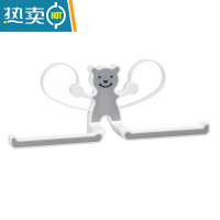 敬平衣架收纳器多功能免打孔卫生间家用阳台壁挂晾衣夹子整理收纳架 灰色2个 1个