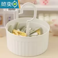 敬平夹子晾衣夹多功能防风固定晾衣架桶家用大号夹晒袜子内衣塑料夹子 桶装晾衣夹24夹 白色 送贴纸