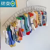 敬平衣架不锈钢袜架晒袜子器多夹子衣架家用宿舍晾衣架袜架防风衣夹 S72-[4.0粗弧形防风]20夹一 个装 1