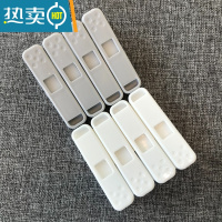 敬平衣服夹晾衣架晒衣晾衣夹强力防风家用单个小号塑料夹子晒晾夹 中号pom夹4灰4白