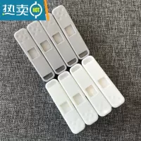 敬平衣服夹晾衣架晒衣晾衣夹强力防风家用单个小号塑料夹子晒晾夹 中号pom夹4灰4白