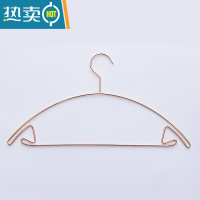 敬平订制金属半圆弧形衣架宽肩不起包衣挂高级感晾晒衣架INS衣夹 香槟金 半圆法国金衣架 3个