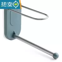 敬平不锈钢衣架收纳架家用衣夹器壁挂式免打孔阳台衣架收纳整理架 蓝色 1个