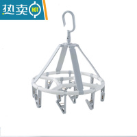 敬平防风衣夹8只装晾晒内衣裤袜子多夹子晾衣架阳台家用夹子 晾晒架-圆形(12夹)