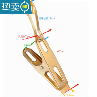 敬平金色不锈钢夹子家用晒晾被子衣服金属晾衣夹被小号防风多功能衣架 20个金色夹子