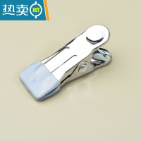 敬平不锈钢浸胶防风小夹子晒衣服家用袜子单个晾衣夹强力防滑固定 灰色无扣10个装