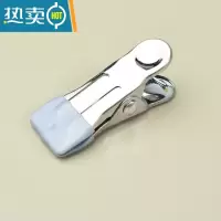 敬平不锈钢浸胶防风小夹子晒衣服家用袜子单个晾衣夹强力防滑固定 灰色无扣10个装