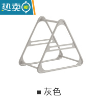 敬平衣架收纳器阳台免打孔 家用整理架空间衣挂桌面放晾衣架夹架子 灰色 6月30号发货 1个衣夹