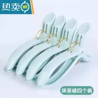 敬平4个装大号防风塑料大夹子晾被子晒衣夹床单的蚊帐耐摔凉被单 抹茶绿四个装