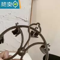 敬平馨帮帮杂货铺 多功能卡通学生宿舍多夹晾袜子晾内衣塑料圆形衣架 咖啡色 1个衣夹