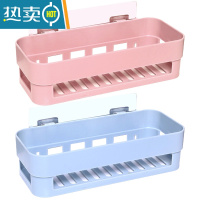 敬平卫生间置物架壁挂式墙上免打孔洗漱台洗手间收纳架浴室置物架厕所 混合色(2个装)