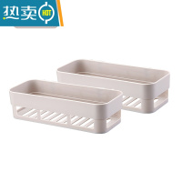 敬平浴室置物架免打孔壁挂式厕所洗手间洗漱台用品三角架卫生间收纳架 浅咖(2个装)