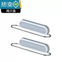 敬平浴室拖鞋架免打孔卫生间墙壁挂式厕所鞋子收纳器壁挂墙上置物架 简约灰 短款[2个装]浴室置物架