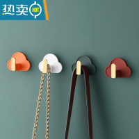 敬平毛巾架子卫生间免打孔浴巾挂杆浴室挂钩厕所壁挂的器大全置物架 混色 4个装[无痕强力免打孔]浴室置物架